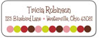 Queen Bee Personalized Return Address Labels - Hip Dots Mauve (LBL-06)